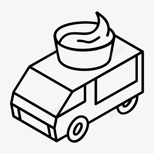 冰淇淋车食品车冰淇淋图标svg_新图网 https://ixintu.com 冰淇淋 冰淇淋店 冰淇淋车 食品车