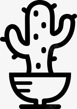 仙人掌植物沙漠图标图标
