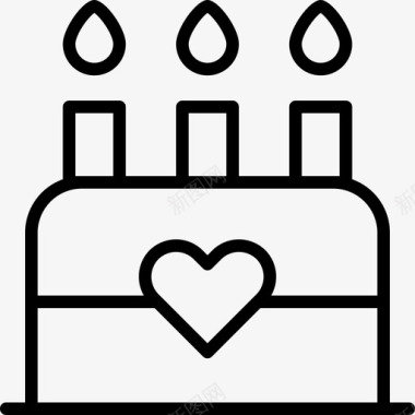 蛋糕周年纪念蜡烛图标图标