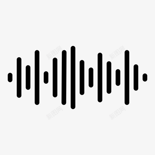声波音频频率图标svg_新图网 https://ixintu.com 声波 波形 音乐 音频 频率