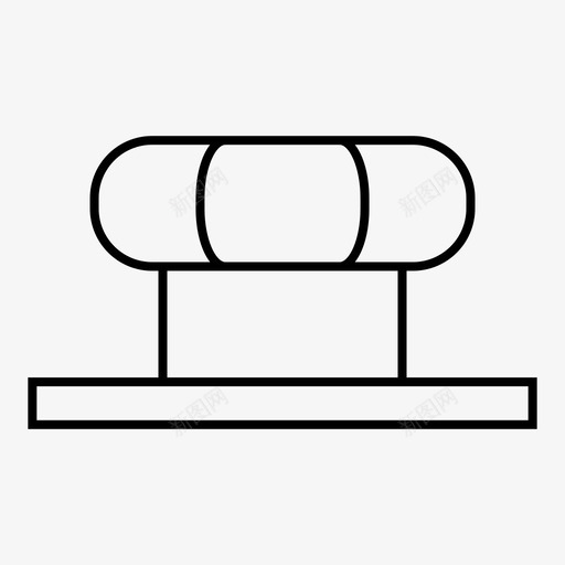 屋顶通风机空气隧道图标svg_新图网 https://ixintu.com 屋顶通风机 气流 空气 通风 隧道
