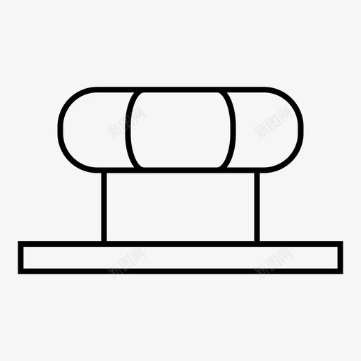 屋顶通风机空气隧道图标svg_新图网 https://ixintu.com 屋顶通风机 气流 空气 通风 隧道