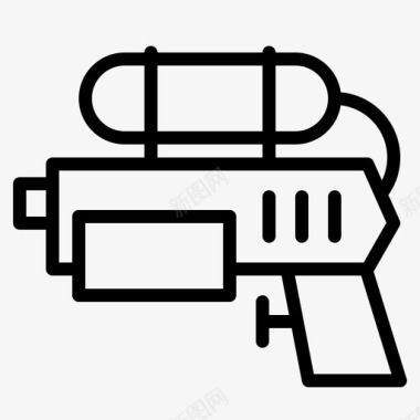 水枪手枪塑料图标图标
