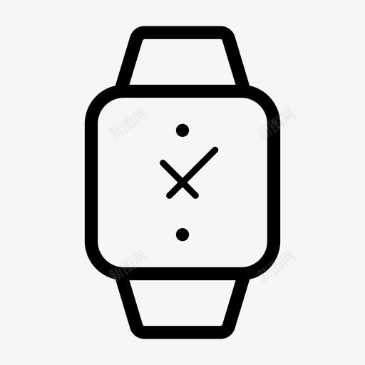 手表商务时钟图标svg_新图网 https://ixintu.com 2000个简单的线图标 商务 手表 时钟 时间 智能手表