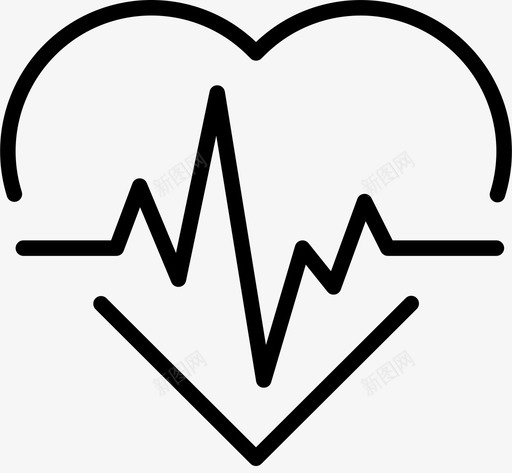脉搏心脏生命线图标svg_新图网 https://ixintu.com 心脏 生命线 脉搏 药物