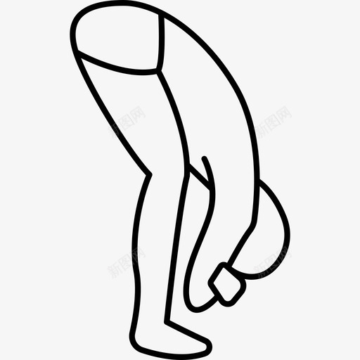 男子屈腰到脚运动瑜伽和普拉提图标svg_新图网 https://ixintu.com 瑜伽和普拉提 男子屈腰到脚 运动