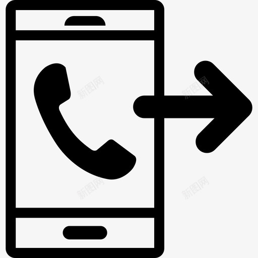 呼出电话智能手机图标svg_新图网 https://ixintu.com 呼出 智能手机 智能手机套装 电话