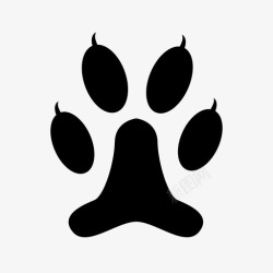 爪印印花猫动物爪子图标高清图片