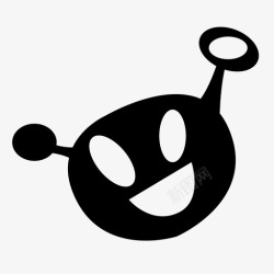 微笑外星人外星人有趣头图标高清图片