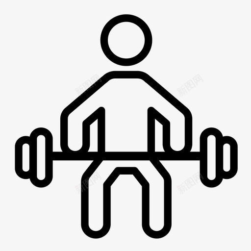 举重杠铃锻炼图标svg_新图网 https://ixintu.com 举重 杠铃 运动 运动员 锻炼