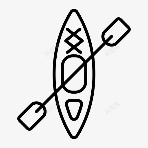 皮划艇露营运动图标svg_新图网 https://ixintu.com 冒险 水上 皮划艇 运动 露营