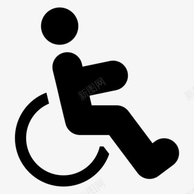 轮椅无障碍残疾人图标图标