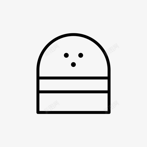 三明治面包汉堡图标svg_新图网 https://ixintu.com 三明治 快餐 汉堡 面包