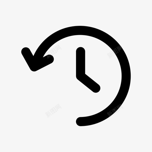历史备份时钟图标svg_新图网 https://ixintu.com 历史 备份 时光倒流 时钟 时间 计时器 重置