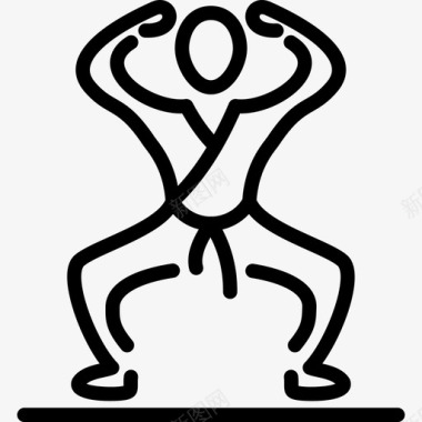 柔道运动图标图标