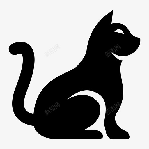 猫动物家养图标svg_新图网 https://ixintu.com 动物 宠物 家养 小猫 猫