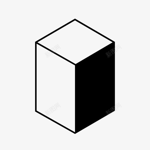 长方体3d黑色图标svg_新图网 https://ixintu.com 3d 家具 橱柜 等轴测图标 长方体 黑色