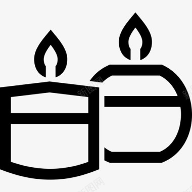 spa蜡烛芳香疗法放松图标图标