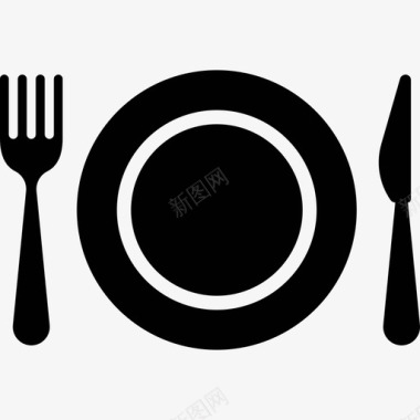 餐叉和餐刀家居用品图标图标