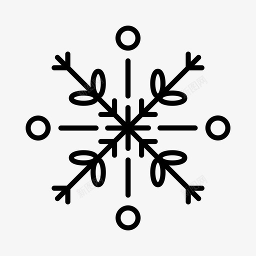 雪花北极圣诞节图标svg_新图网 https://ixintu.com 冬天 冰晶 北极 圣诞节 雪花