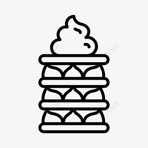 馅饼面包房蛋糕图标svg_新图网 https://ixintu.com 甜点 糕点 蛋糕 面包房 馅饼