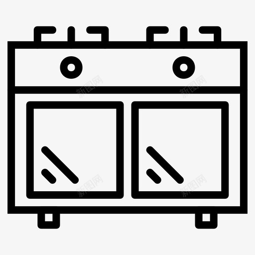 炉灶灶具厨房图标svg_新图网 https://ixintu.com 厨房 厨房和用具 微波炉 灶具 炉灶 烤箱