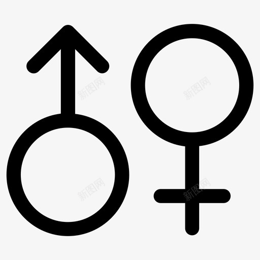 性别女性男性图标svg_新图网 https://ixintu.com 女性 性别 男性