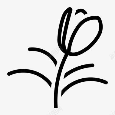 郁金香花植物树图标图标
