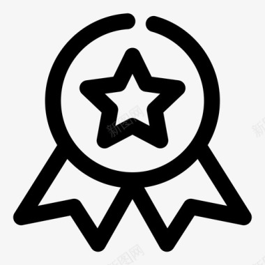 成就奖项徽章图标图标
