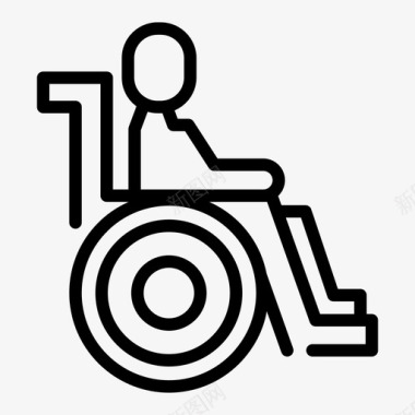 轮椅无障碍残疾人图标图标