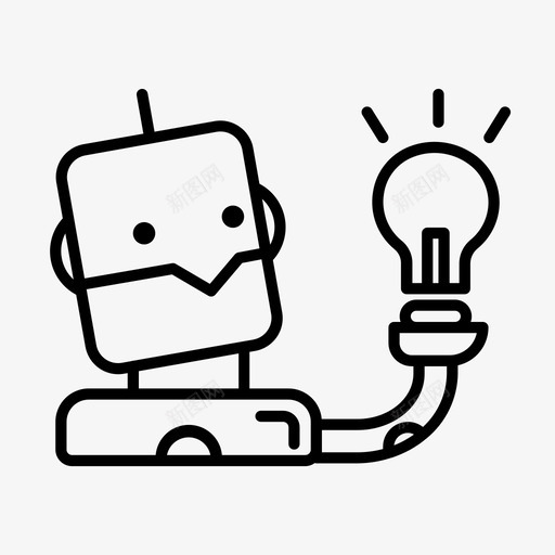 智能机器人人工智能灯泡图标svg_新图网 https://ixintu.com 人工智能 人工智能机器人 心智模型 智能机器人 灯泡