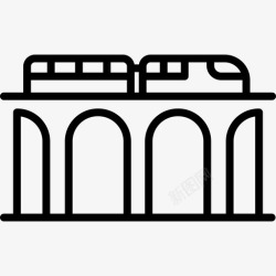 火车桥火车桥运输地铁图标高清图片