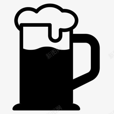啤酒酒凉爽图标图标