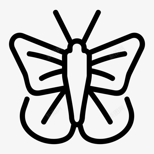 蝴蝶花园昆虫图标svg_新图网 https://ixintu.com 昆虫 春天 花园 蝴蝶 飞蛾