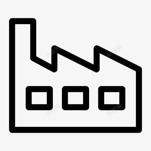 工厂厂房工业工厂图标svg_新图网 https://ixintu.com 制造业 厂房 工业工厂 工厂