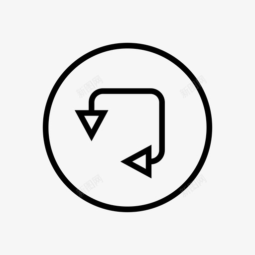 箭头方向指针图标svg_新图网 https://ixintu.com 指针 方向 方式 箭头 箭头圆圈框 重做