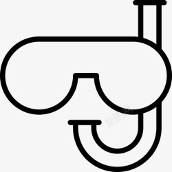 浮潜眼镜潜水装备眼镜图标高清图片