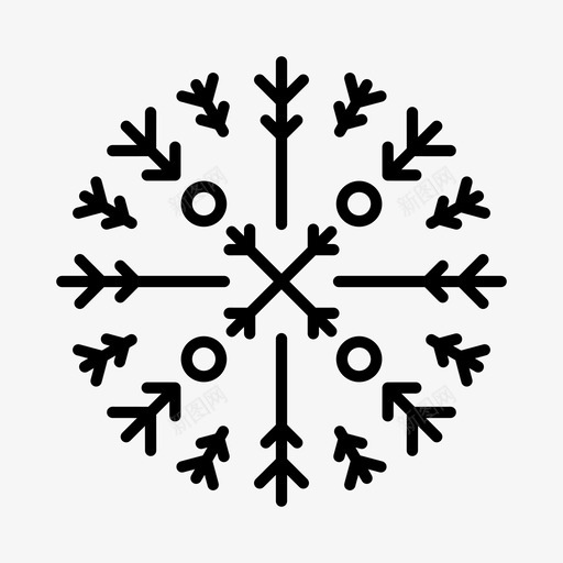 雪花高山北极图标svg_新图网 https://ixintu.com 冬天 北极 圣诞节 雪花 高山