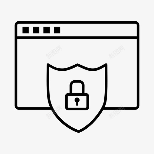 安全系统浏览器浏览器锁图标svg_新图网 https://ixintu.com 安全系统 屏蔽 浏览器 浏览器锁