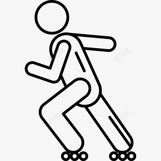 男子滑冰行为超薄图标svg_新图网 https://ixintu.com 男子滑冰 行为 超薄