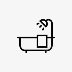 卫生洁具浴缸浴室卫生洁具图标高清图片