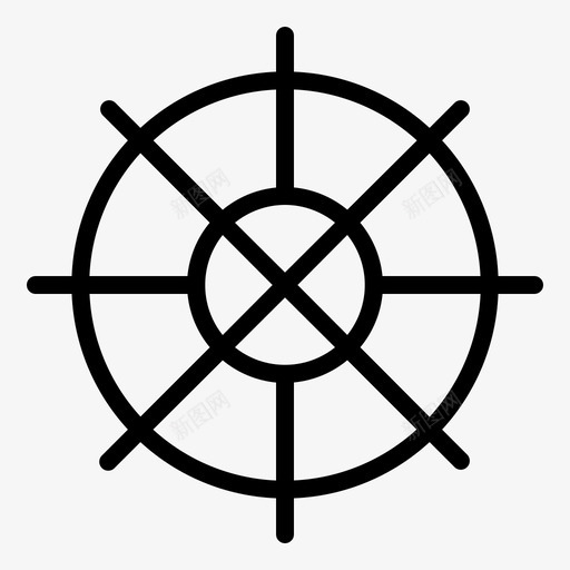 舵船驱动器图标svg_新图网 https://ixintu.com 假日 海 海和海滩轮廓 舵 船 驱动器