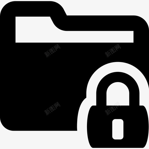 锁文件夹安全网络象形图图标svg_新图网 https://ixintu.com 安全 网络象形图 锁文件夹