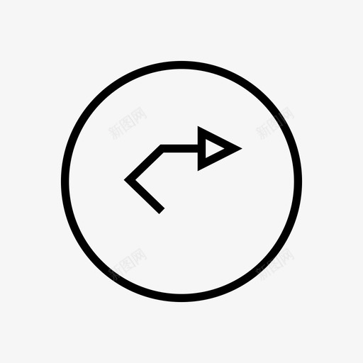 箭头方向指针图标svg_新图网 https://ixintu.com 右 指针 方向 箭头 箭头圆圈框