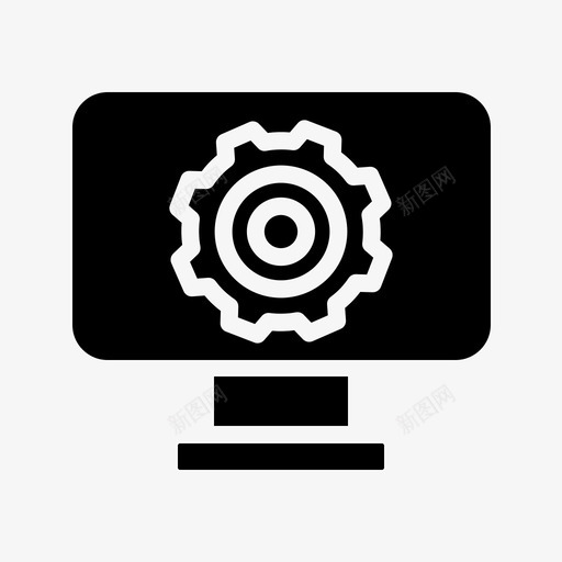 设置计算机设置图形图标svg_新图网 https://ixintu.com 图形 计算机设置 设置
