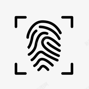 指纹sacn技术图标图标