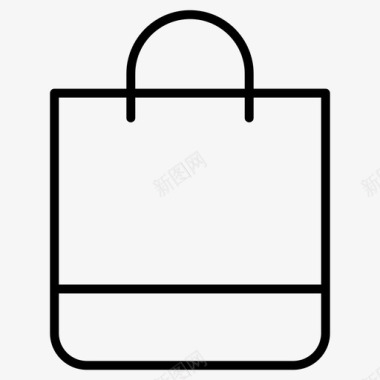购物袋杂货店瘦图标图标