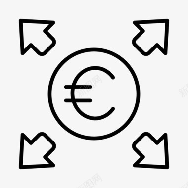 欧元货币汇率图标图标
