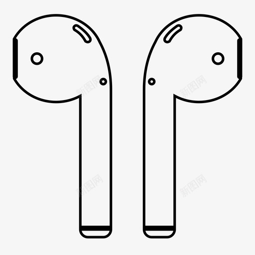 airpods苹果音频图标svg_新图网 https://ixintu.com airpods 声音 苹果 设备 音乐 音频