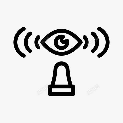 广播眼睛信号图标svg_新图网 https://ixintu.com 信号 广播 录像机 手表 眼睛 视频
